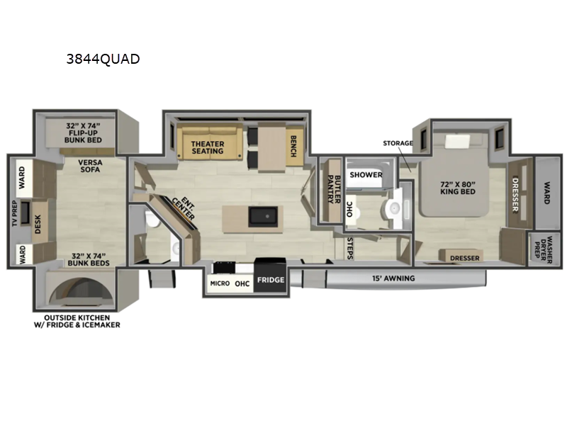 2027 Forest River Sierra 3844QUAD, $ 0