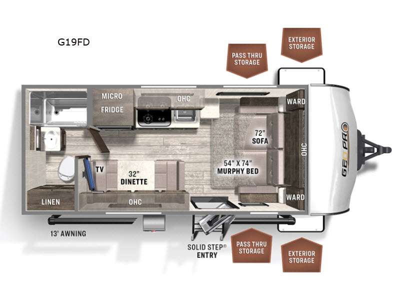 2023 Forest River Rockwood Geo Pro G19FD, $ 22,998