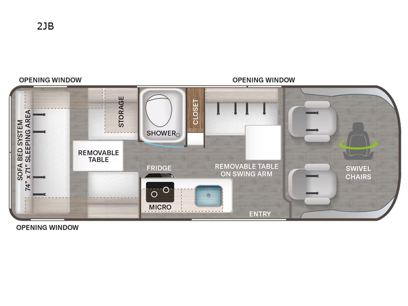 2024 Thor Motor Coach Dazzle 2JB, $ 99,990