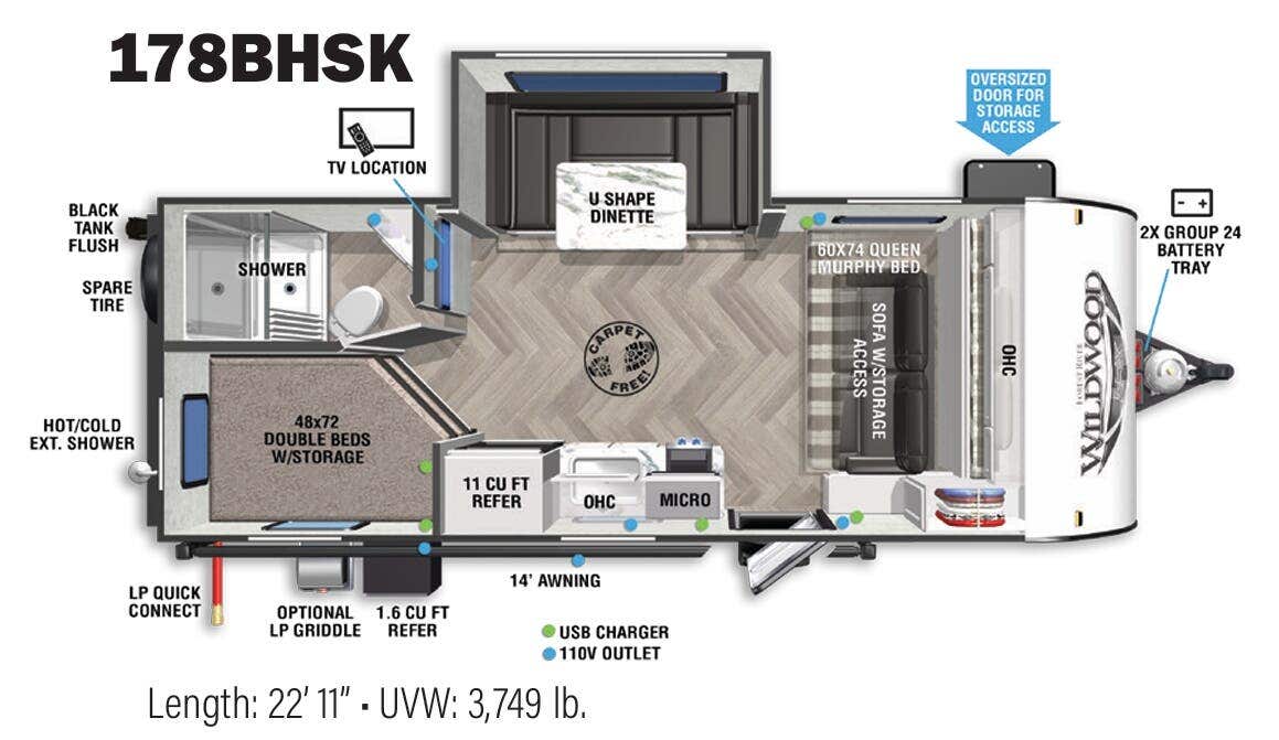 2021 Forest River Wildwood FSX 178BHSK, $ 12,995
