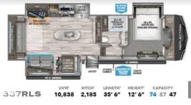 2022 Grand Design Reflection 337RLS, $ 47,800