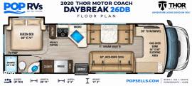 2020 Thor Motor Coach Daybreak 26DB, $ 49,900