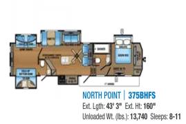 2017 Jayco North Point 375BHFS, $ 41,800