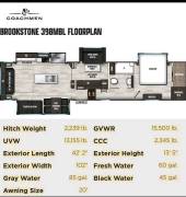 2022 Coachmen Brookstone 398MBL, $ 54,500