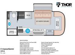 2021 Thor Motor Coach Gemini 23TE, $ 71,700