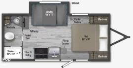 2022 Winnebago Micro Minnie FLX 2108FBS, $ 23,900