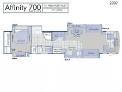 2007 Country Coach Affinity 700 Series Alexander V, $ 166,000