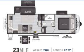 2024 Keystone Cougar 23MLE, $ 35,000