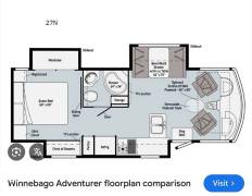 2022 Winnebago Adventurer 35F, $ 166,000