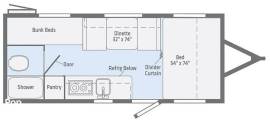 2021 Winnebago Micro Minnie 1700 BH, $ 22,500