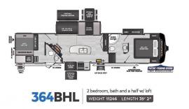 2022 Keystone Cougar 364BHL, $ 59,995