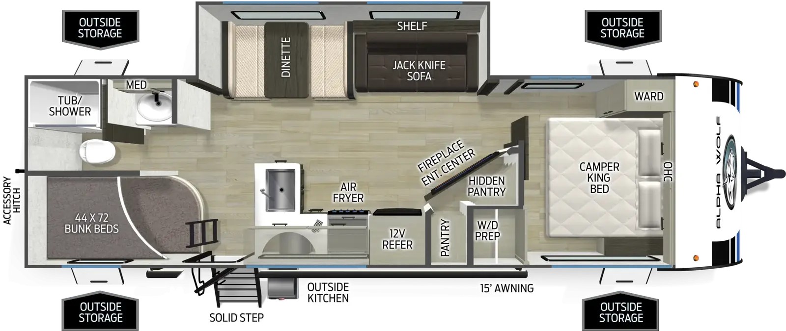 2027 Forest River Cherokee Alpha Wolf 27BHX, $ 52,011
