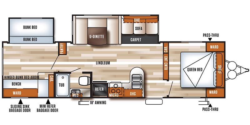 2017 Forest River Wildwood 28CKDS, $ 17,990