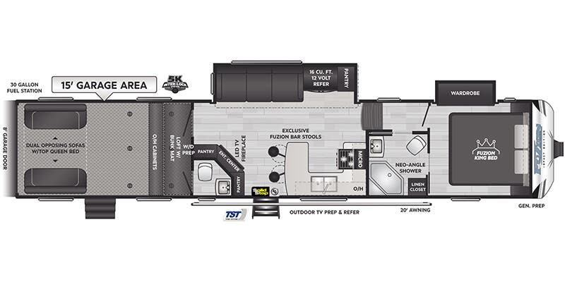 2025 Keystone Fuzion Impact Edition 415, $ 69,990