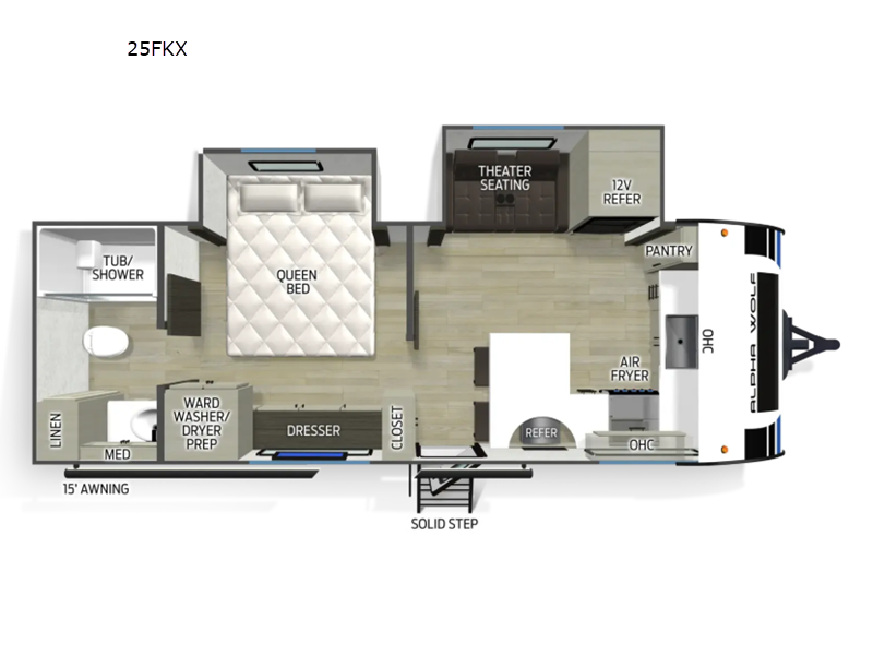 2027 Forest River Cherokee Alpha Wolf 25FKX, $ 56,036