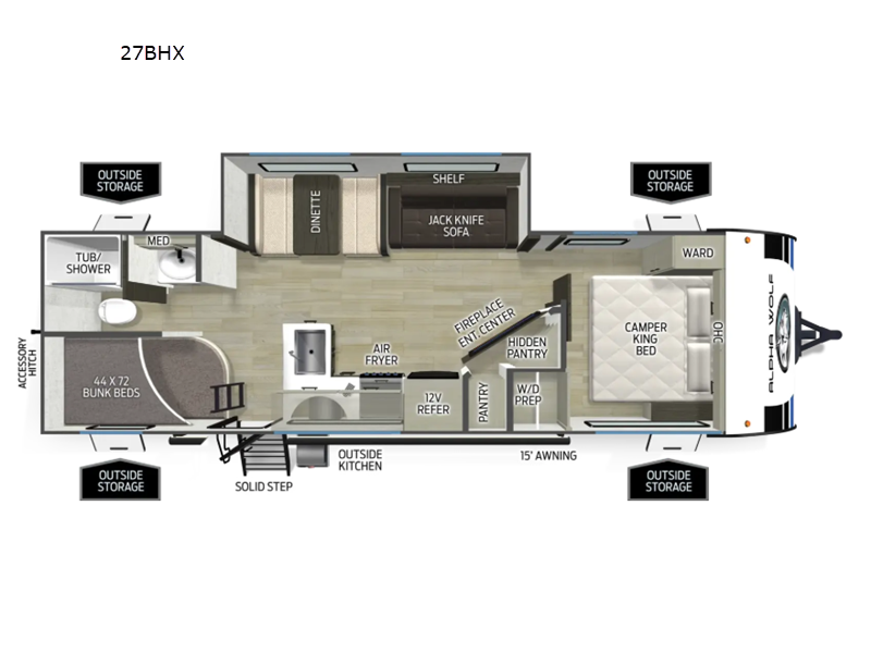 2027 Forest River Cherokee Alpha Wolf 27BHX, $ 52,507