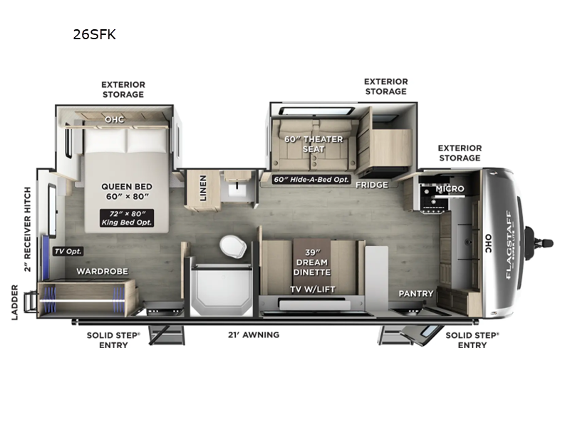 2026 Forest River Flagstaff Super Lite 26SFK, $ 55,413