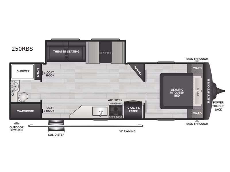 2027 Keystone Hideout (East) 250RBS, $ 37,998
