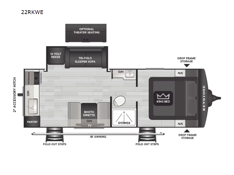 2026 Keystone Cougar Western Elevation 22RKWE, $ 44,998