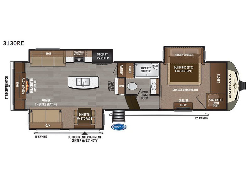 2018 Keystone Montana 3130RE, $ 39,990