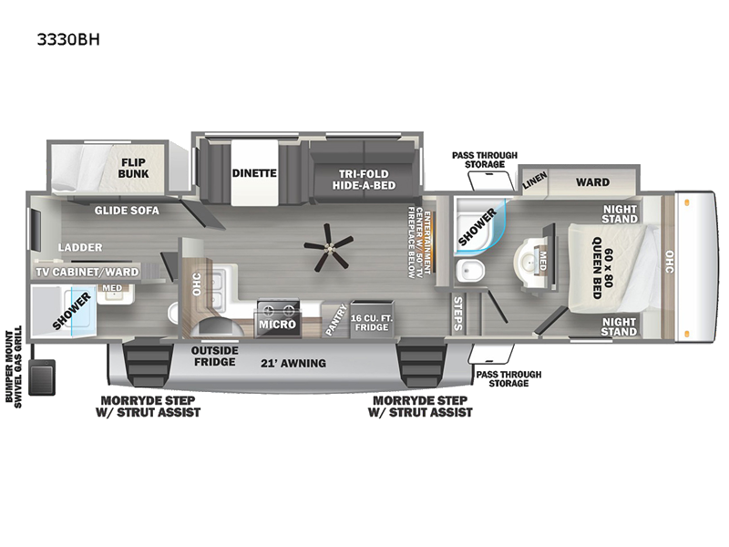 2022 Forest River Sierra 3330BH, $ 49,990