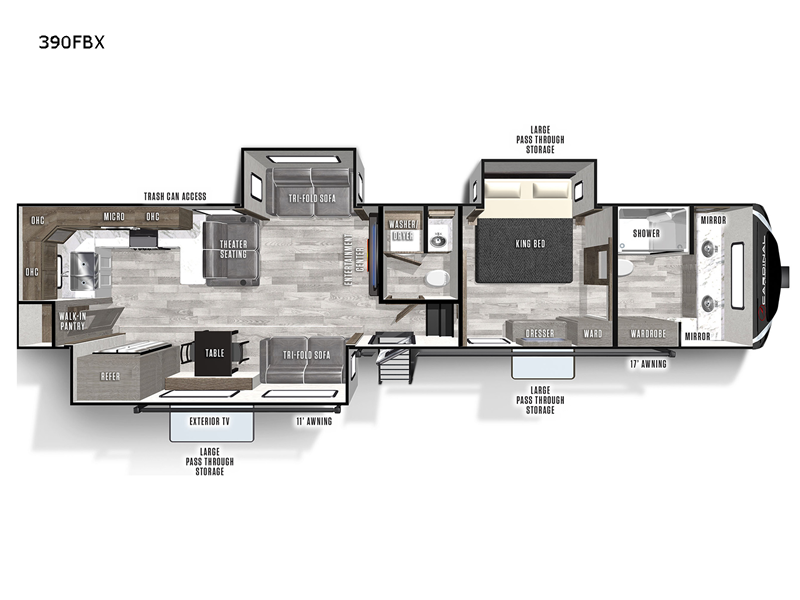 2022 Forest River Cardinal Luxury 390FBX, $ 64,990