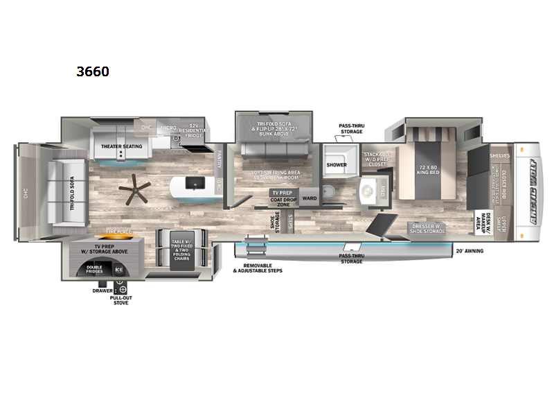 2023 Forest River Cherokee Arctic Wolf Suite 3660 , $ 38,500