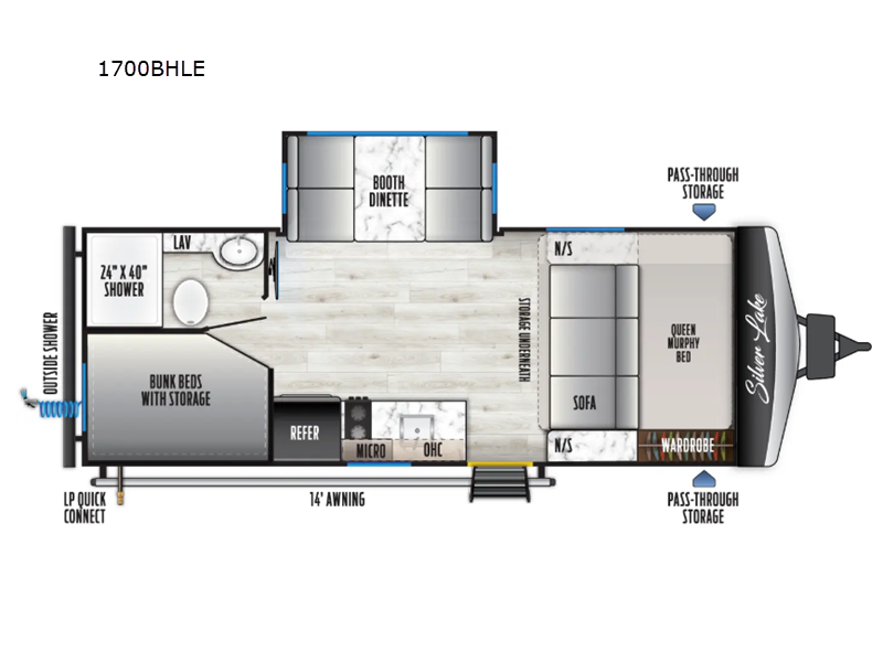 2025 East To West Silver Lake LE 1700BHLE, $ 23,399