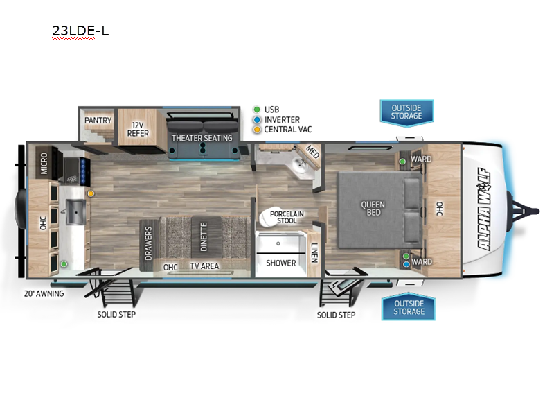 2024 Forest River Cherokee Alpha Wolf 23LDE-L, $ 27,990