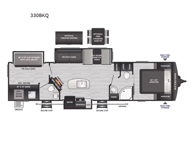 2026 Keystone Bullet Premium 330BKQ, $ 63,632
