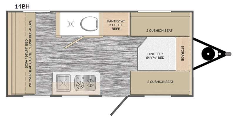 2021 Travel Lite Rove Lite 14BH, $ 0