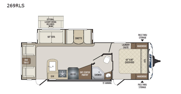 2019 Keystone Bullet (East) 269RLS, $ 0