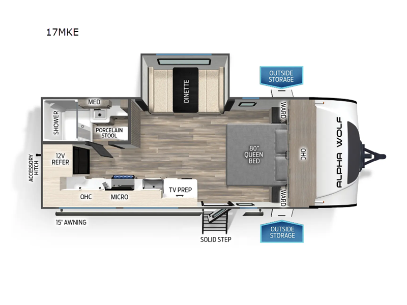 2025 Forest River Cherokee Alpha Wolf 17MKE, $ 57,154