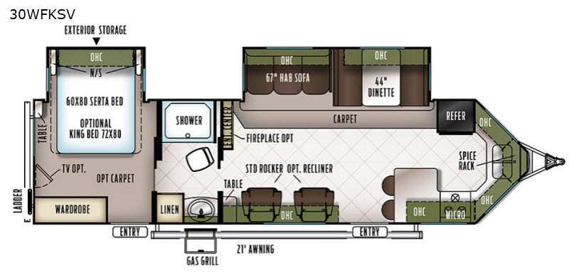 2018 Forest River Flagstaff V-Lite 30WFKSV, $ 34,990