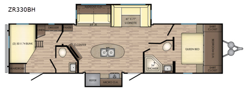 2018 CrossRoads Zinger 330BH, $ 0