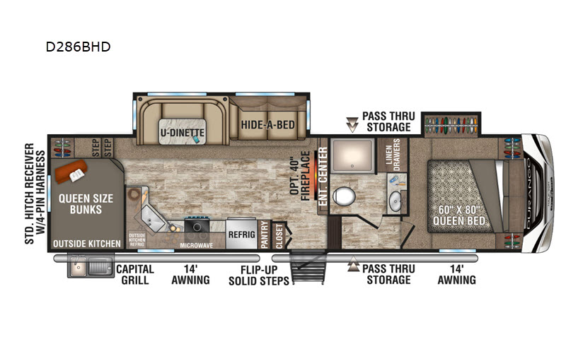 2019 KZ Durango Half-Ton D286BHD, $ 0