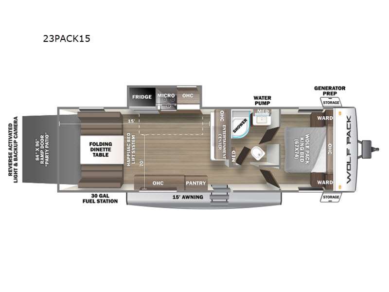 2022 Forest River Cherokee Wolf Pack 23PACK15, $ 0