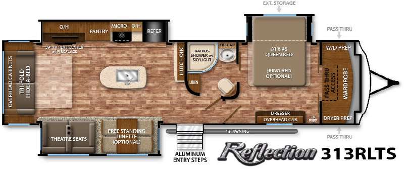 2016 Grand Design Reflection Travel Trailer 313RLT, $ 29,990